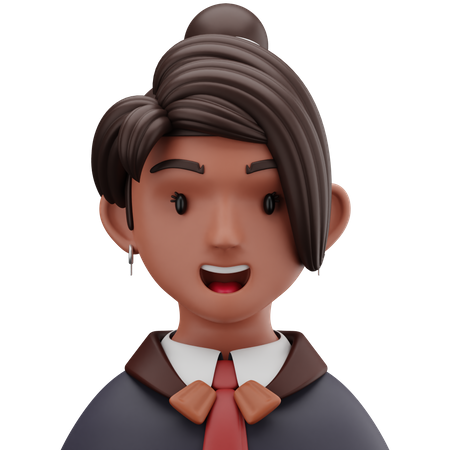 Female Accountant 3D Illustration