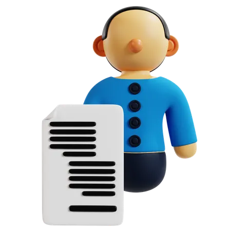 Accountant Assistance Avatar  3D Icon