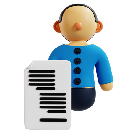 Accountant Assistance Avatar  3D Icon