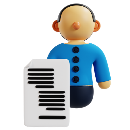 Accountant Assistance Avatar  3D Icon