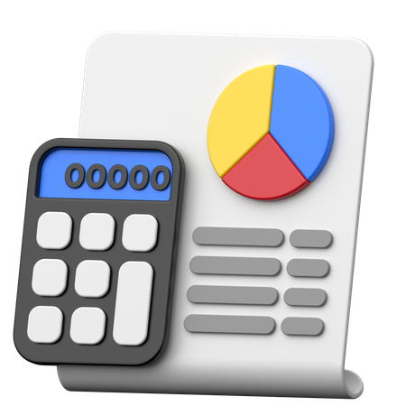 회계  3D Icon