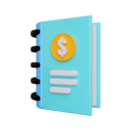 Accounting Book  3D Illustration