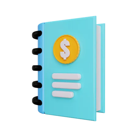 Accounting Book  3D Illustration