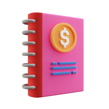 Accounting Book  3D Illustration