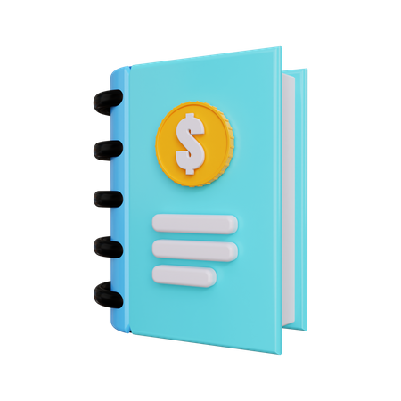 Accounting Book 3D Illustration