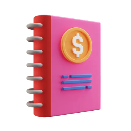 Accounting Book 3D Illustration