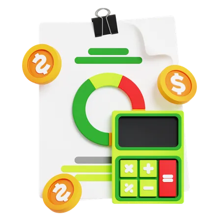Accounting Calculation  3D Icon
