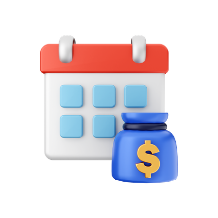 Accounting Calendar  3D Illustration