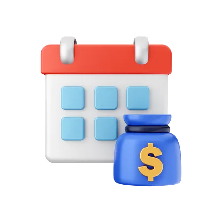 Accounting Calendar  3D Illustration