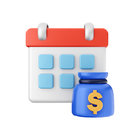 Accounting Calendar 3D Illustration