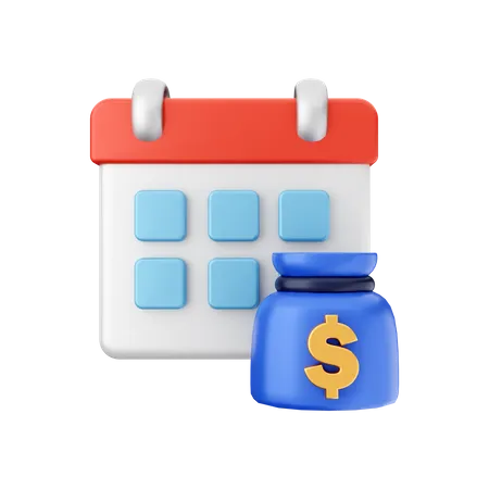Accounting Calendar 3D Illustration