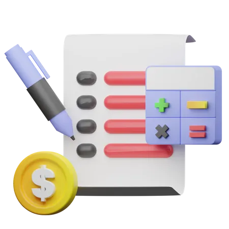 Accounting Data  3D Illustration