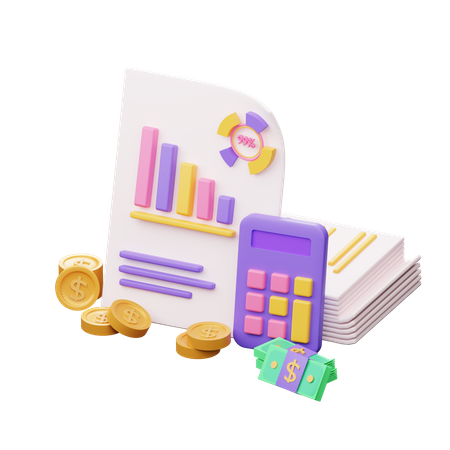 Accounting Data  3D Illustration