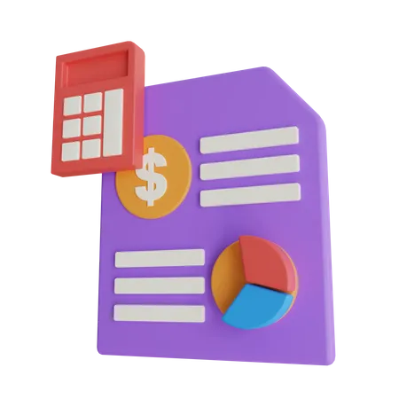 Accounting Data 3D Icon