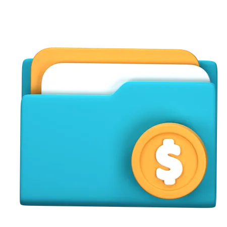 Accounting Folder  3D Icon