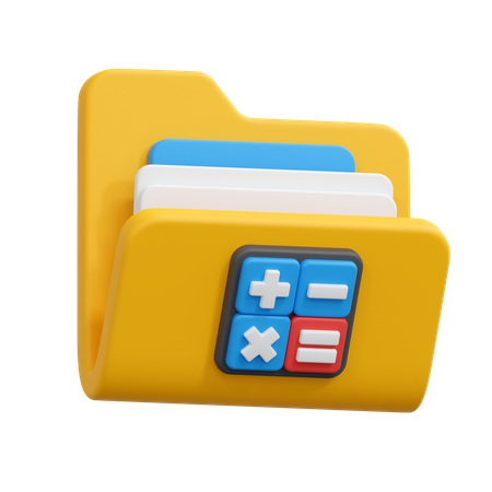 Accounting folder  3D Icon