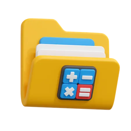 Accounting folder  3D Icon