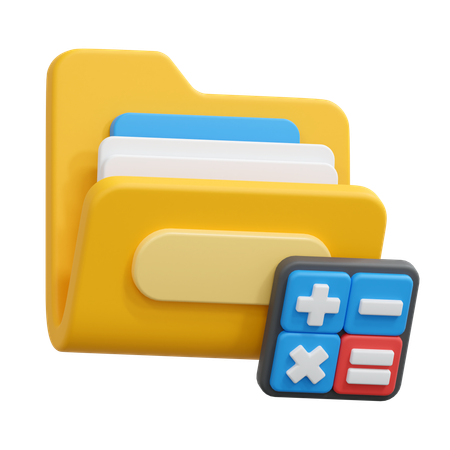 Accounting folder  3D Icon