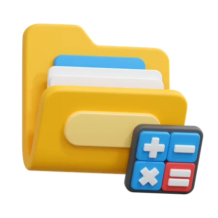 Accounting folder  3D Icon