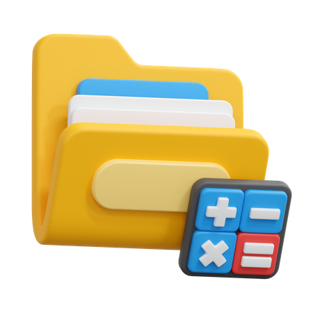 Accounting folder  3D Icon