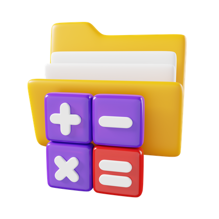 Accounting Folder  3D Icon