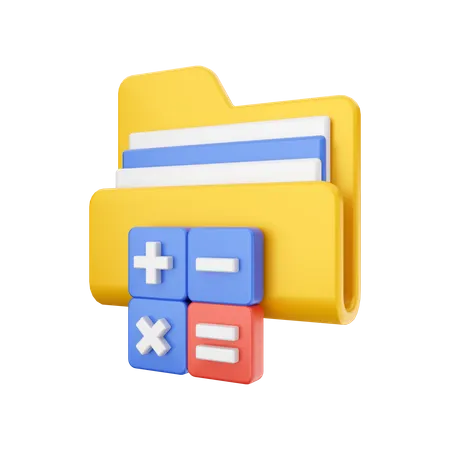 Accounting Folder 3D Illustration