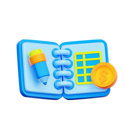 Accounting Ledger Book  3D Icon