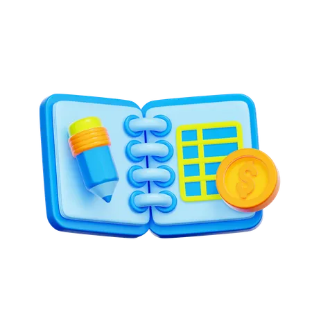 Accounting Ledger Book  3D Icon