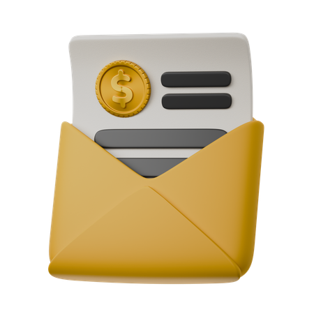 Accounting Mail  3D Icon