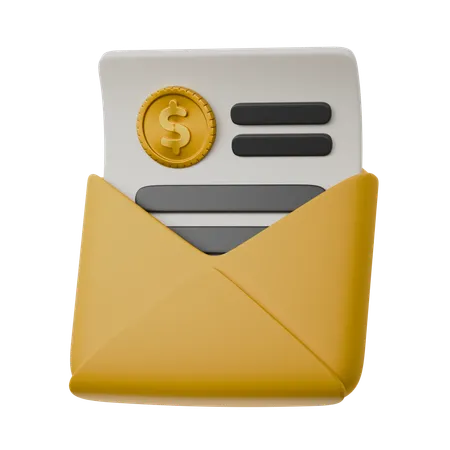 Accounting Mail  3D Icon