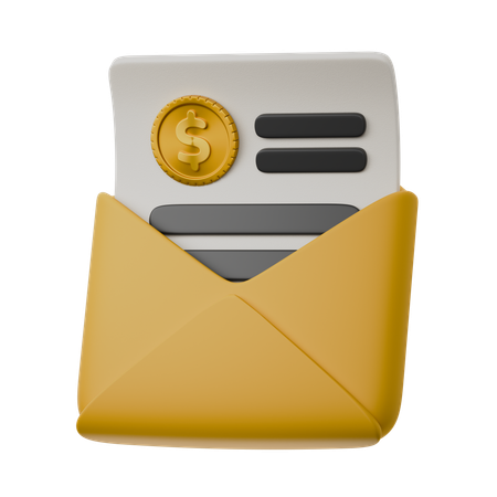 Accounting Mail  3D Icon