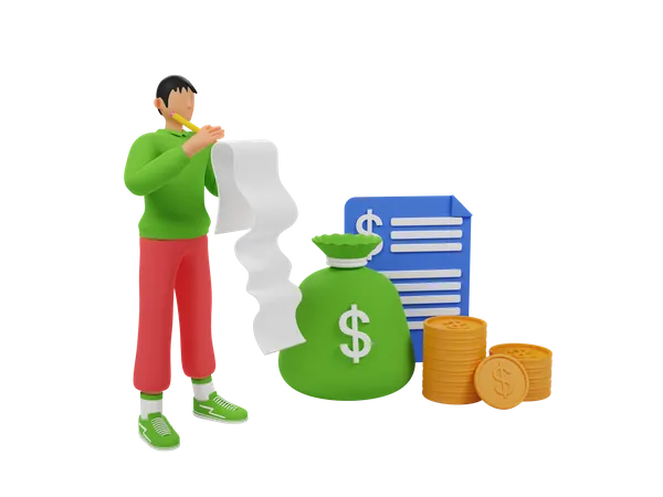 Accounting management  3D Illustration