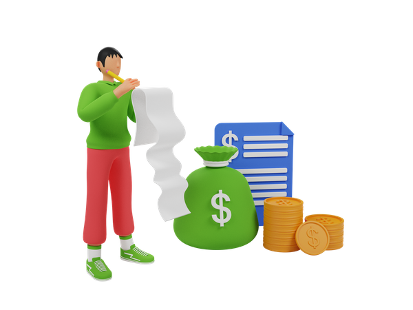 Accounting management 3D Illustration