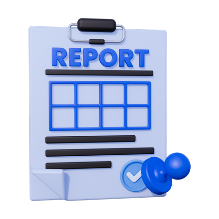 Accounting Report  3D Icon