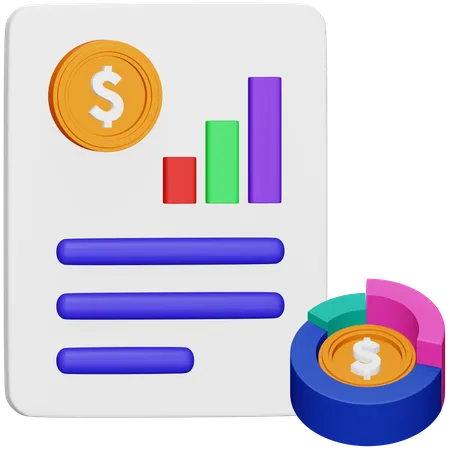 Accounting Report  3D Icon