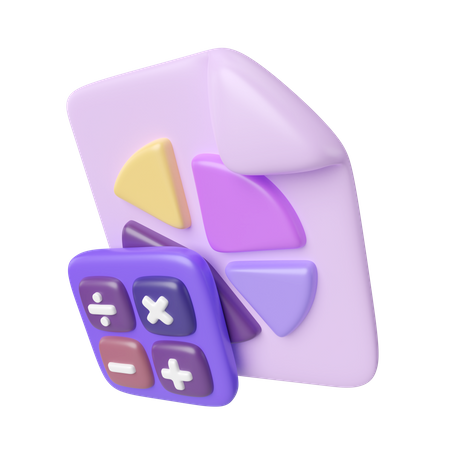 Accounting Report  3D Icon