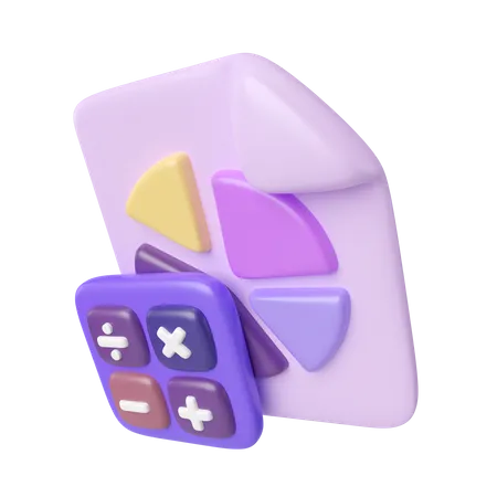 Accounting Report  3D Icon