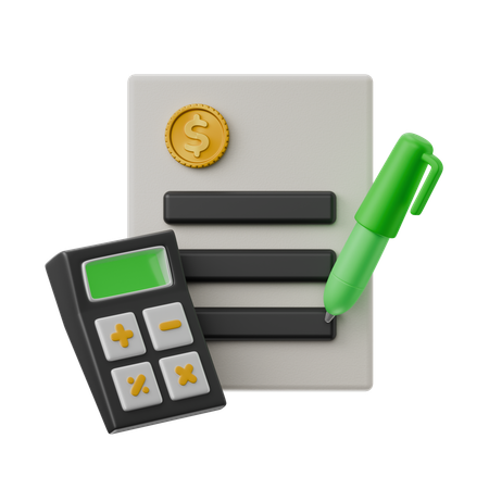 Accounting Report  3D Icon