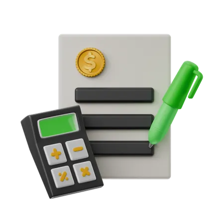 Accounting Report  3D Icon