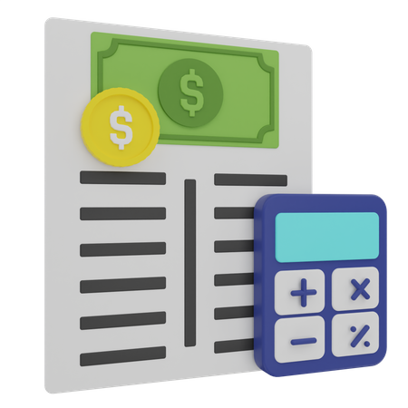 Accounting Report  3D Illustration