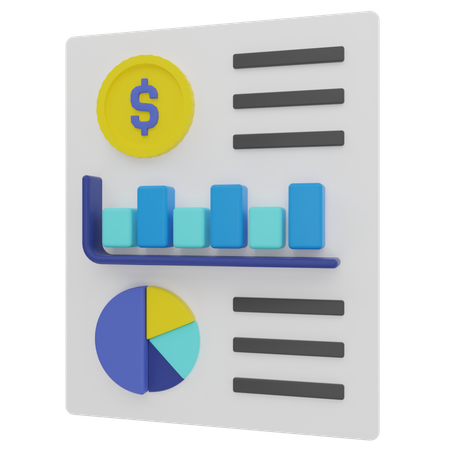 Accounting Report 3D Illustration