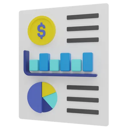 Accounting Report 3D Illustration