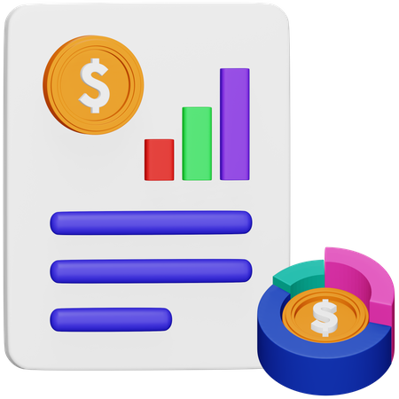 Accounting Report  3D Icon