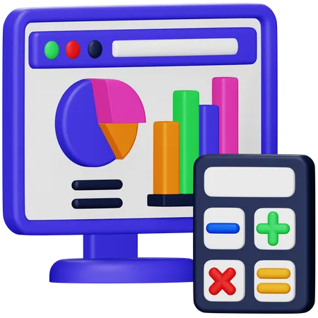 Accounting Software  3D Icon