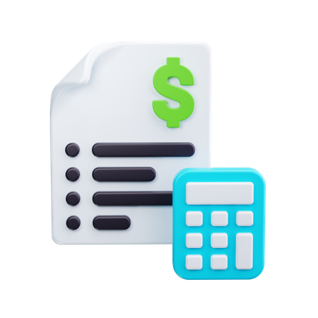 Accounting statement  3D Icon