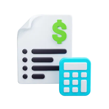 Accounting statement  3D Icon
