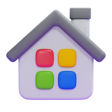 Maison  3D Icon