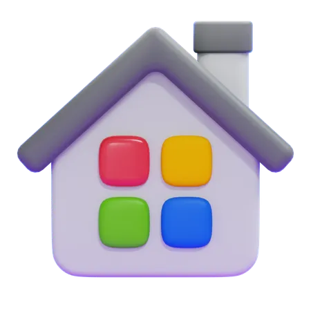 Maison  3D Icon