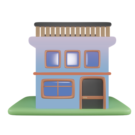 Maison  3D Icon