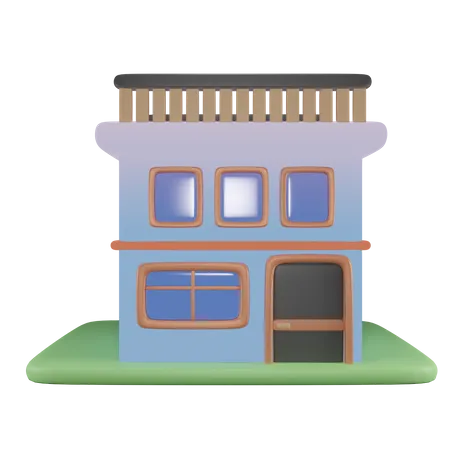 Maison  3D Icon